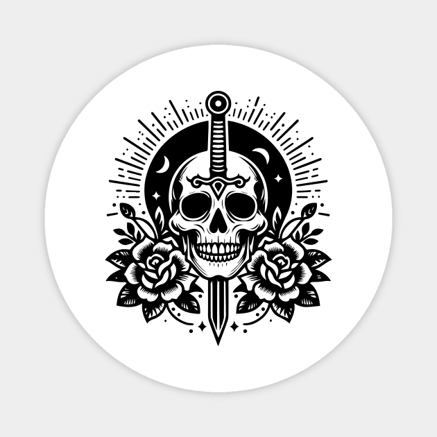 skull and sword Magnet by lkn